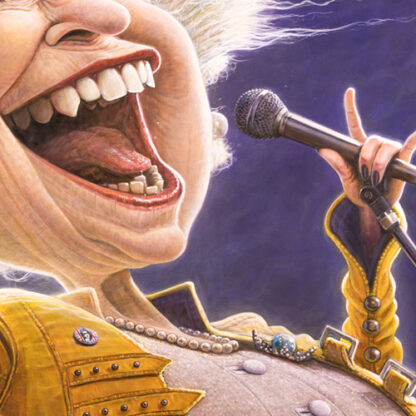 Detail of the acrylic painting Queen by Lars Ahlberg